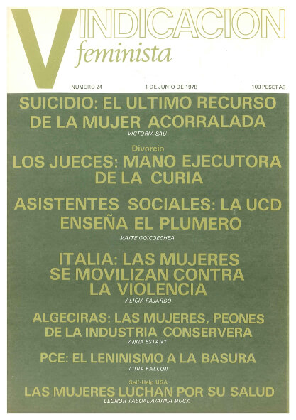 Portada Revista Vindicación Feminista N24