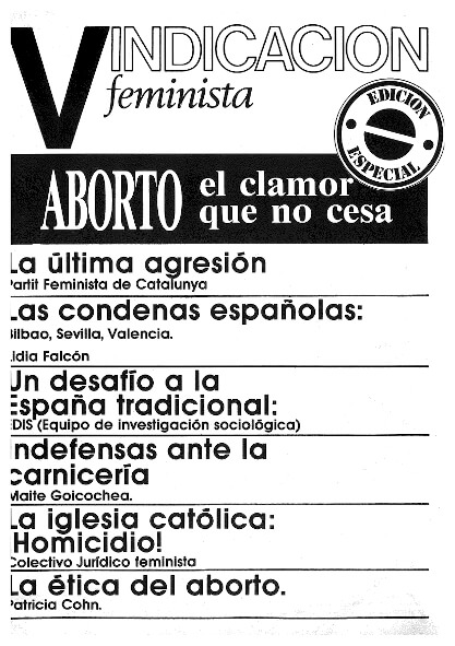 Portada Revista Vindicación Feminista N30